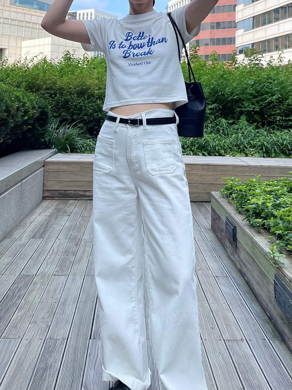 レタリングクロップド半袖Tシャツ | 詳細画像11