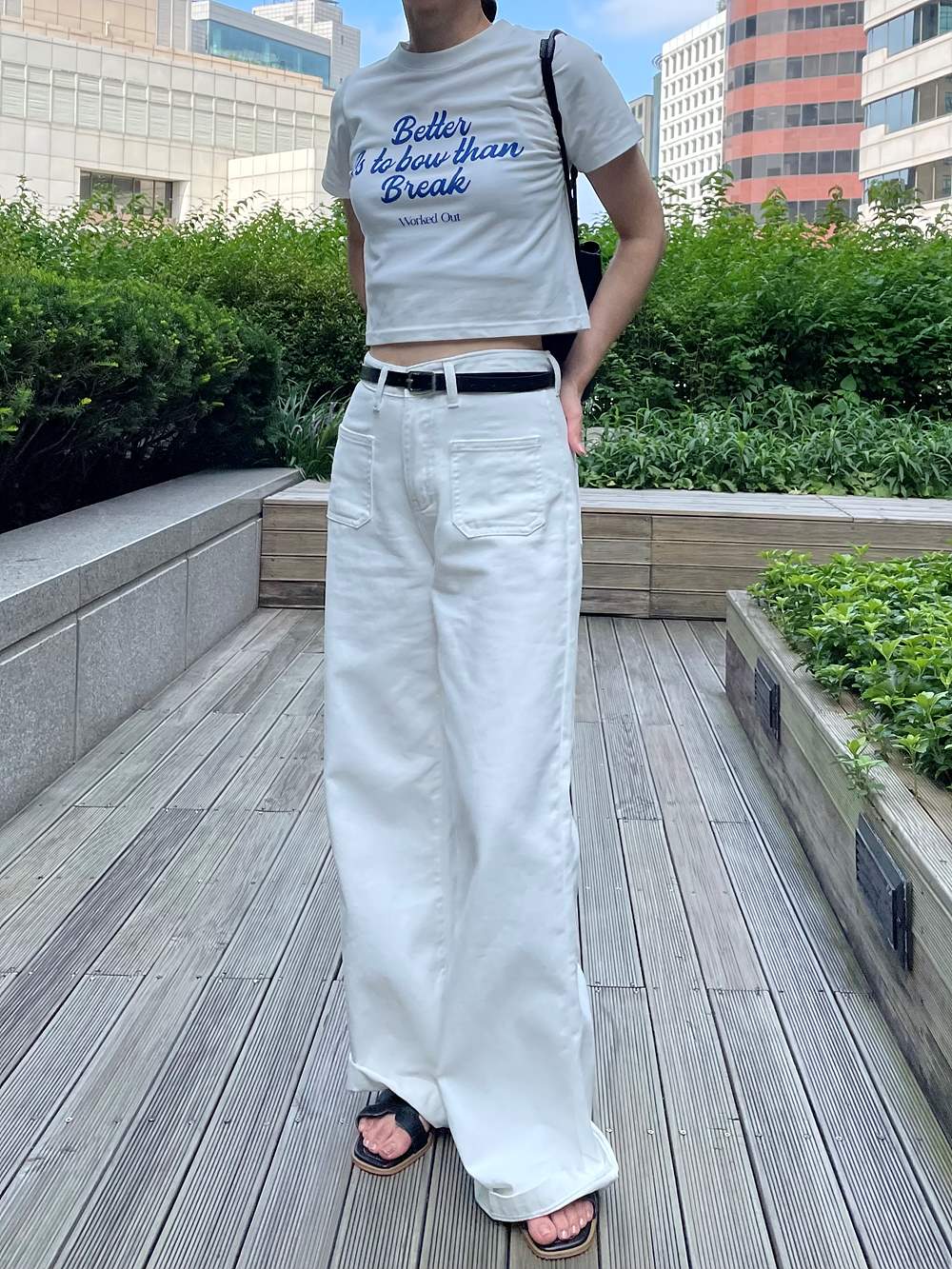 レタリングクロップド半袖Tシャツ | 詳細画像13