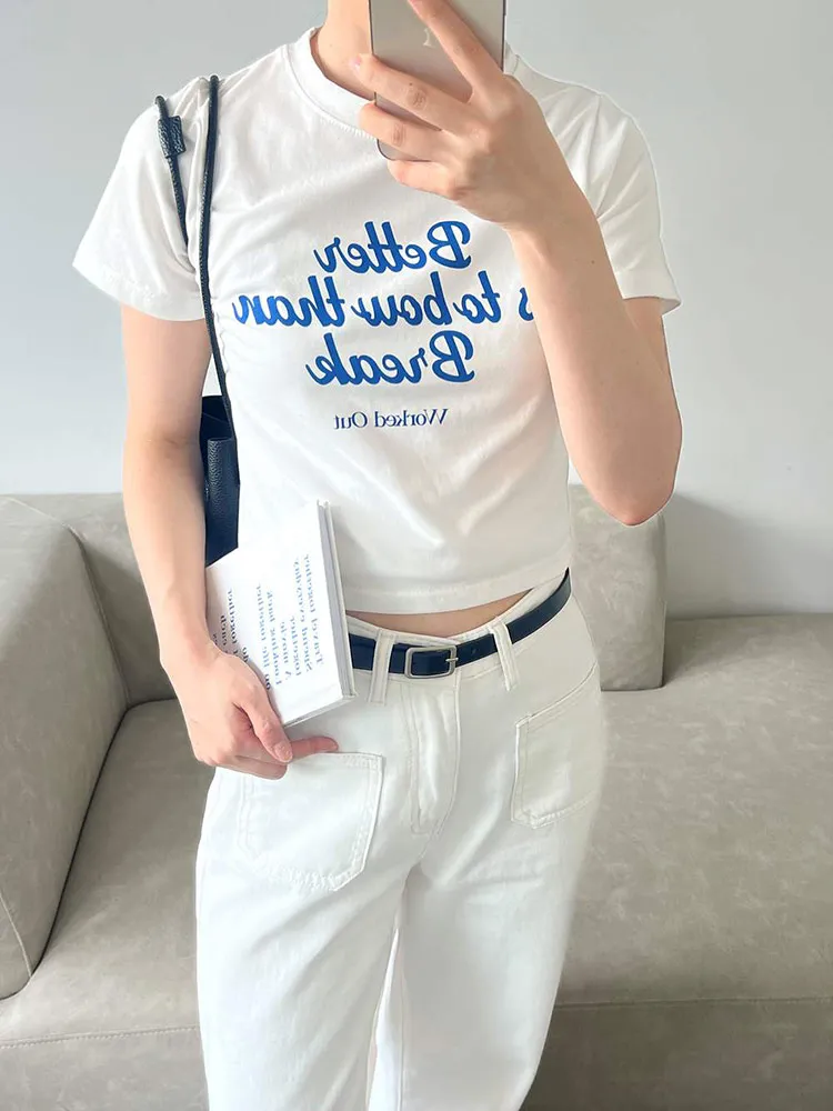 レタリングクロップド半袖Tシャツ | 詳細画像1
