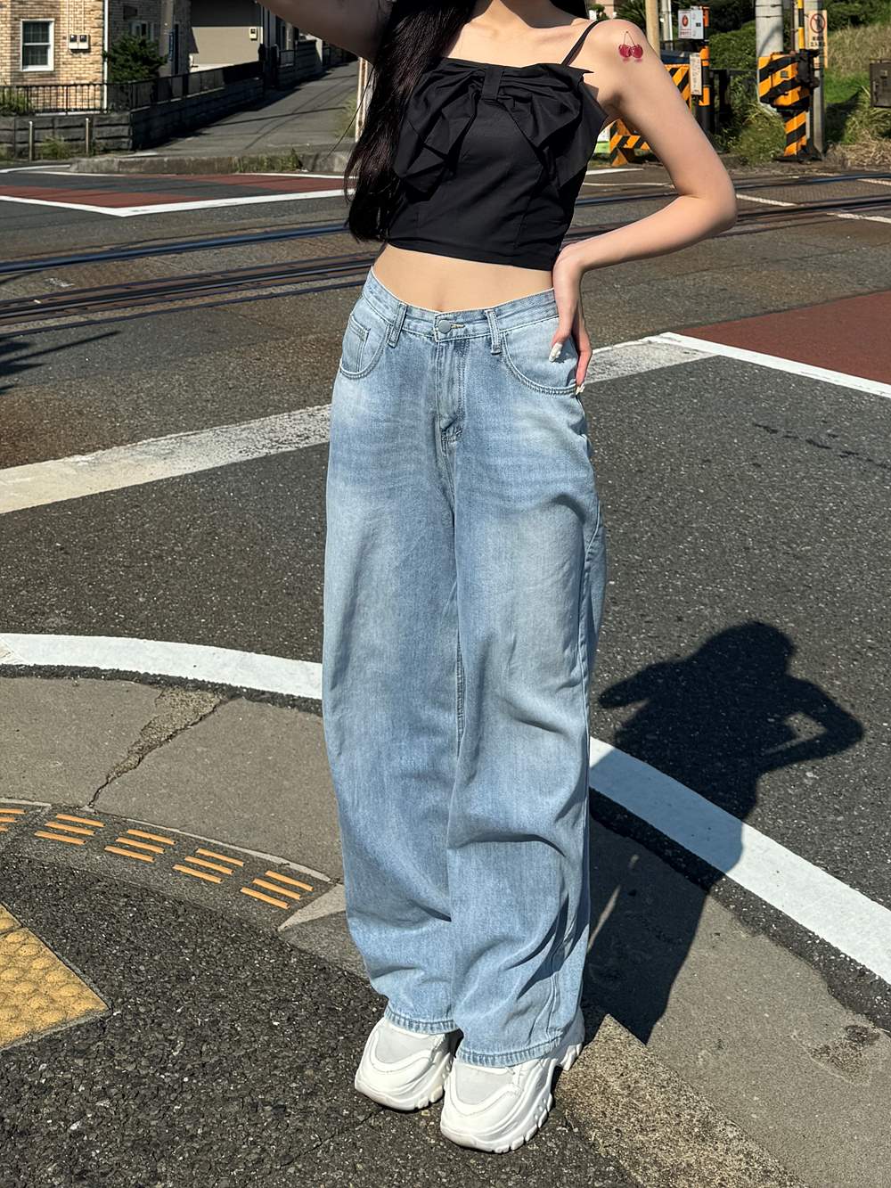 ハイウエストワイドデニムパンツ | 詳細画像10