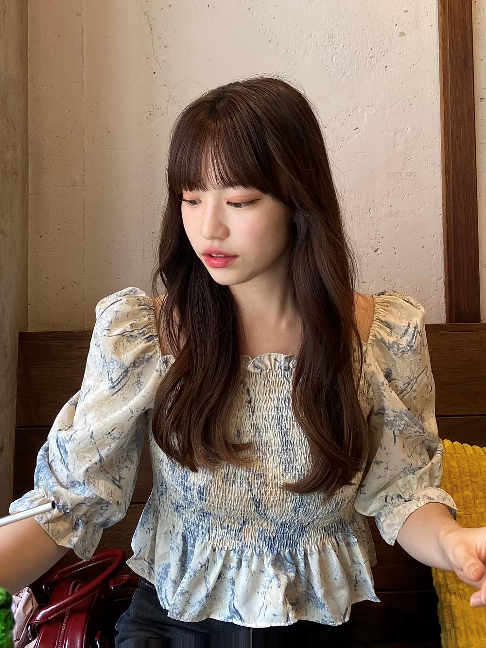 2WAYパターンシャーリングパフブラウス | 詳細画像2