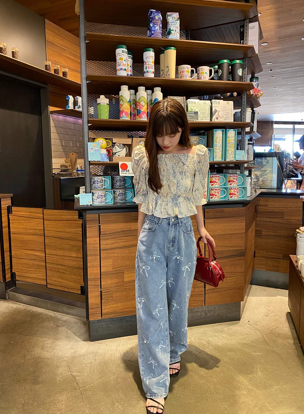 2WAYパターンシャーリングパフブラウス | 詳細画像8