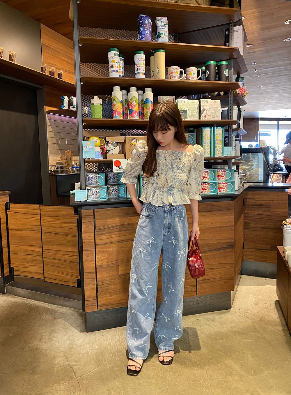 2WAYパターンシャーリングパフブラウス | 詳細画像9