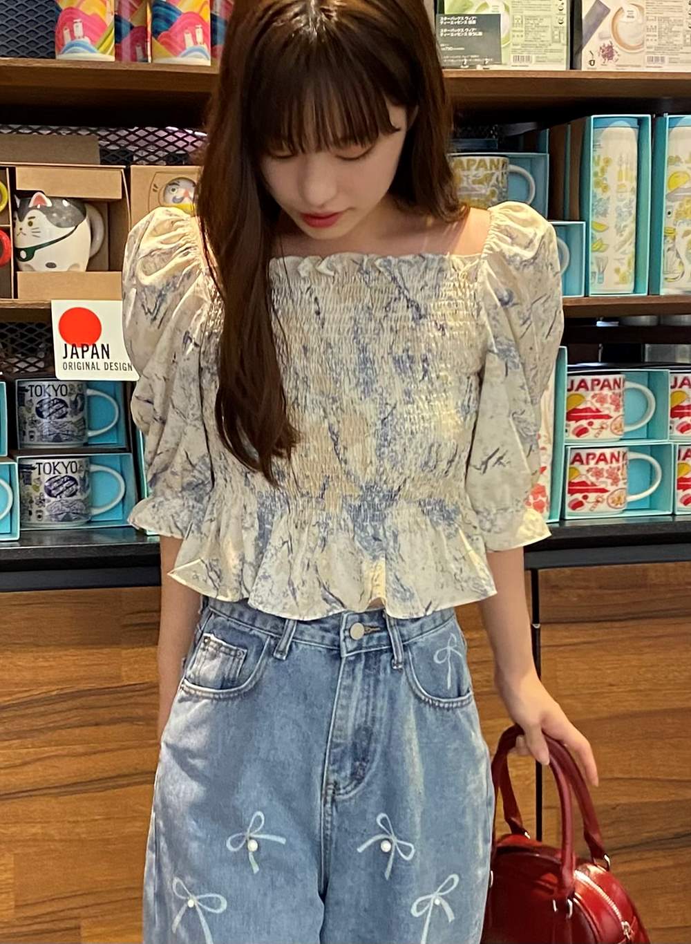 2WAYパターンシャーリングパフブラウス | 詳細画像11