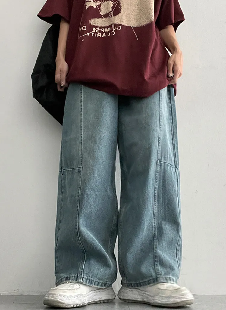 ラインディテールテーパードデニムパンツ | hijjoo | 詳細画像1