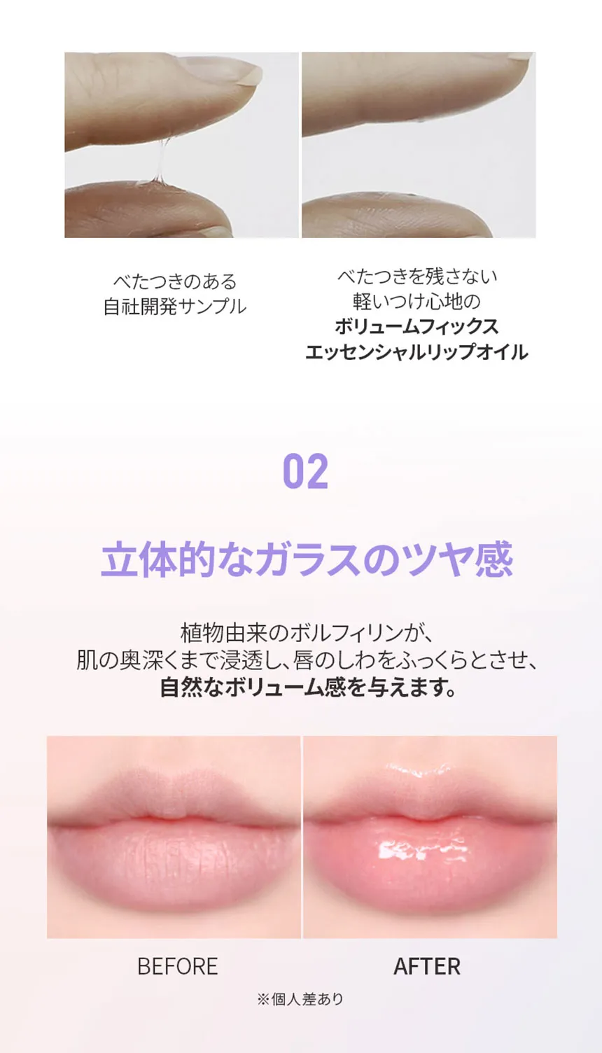 [マックイーンニューヨーク] ボリュームフィックスエッセンシャルリップオイル | 詳細画像6