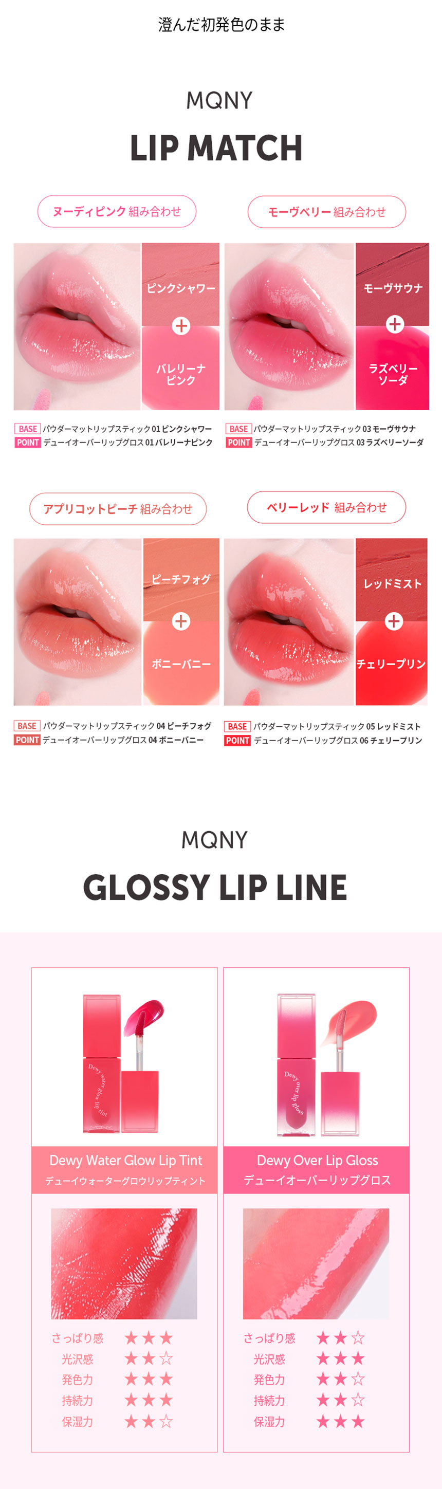 マックイーンニューヨーク] デューイオーバーリップグロス | 韓国