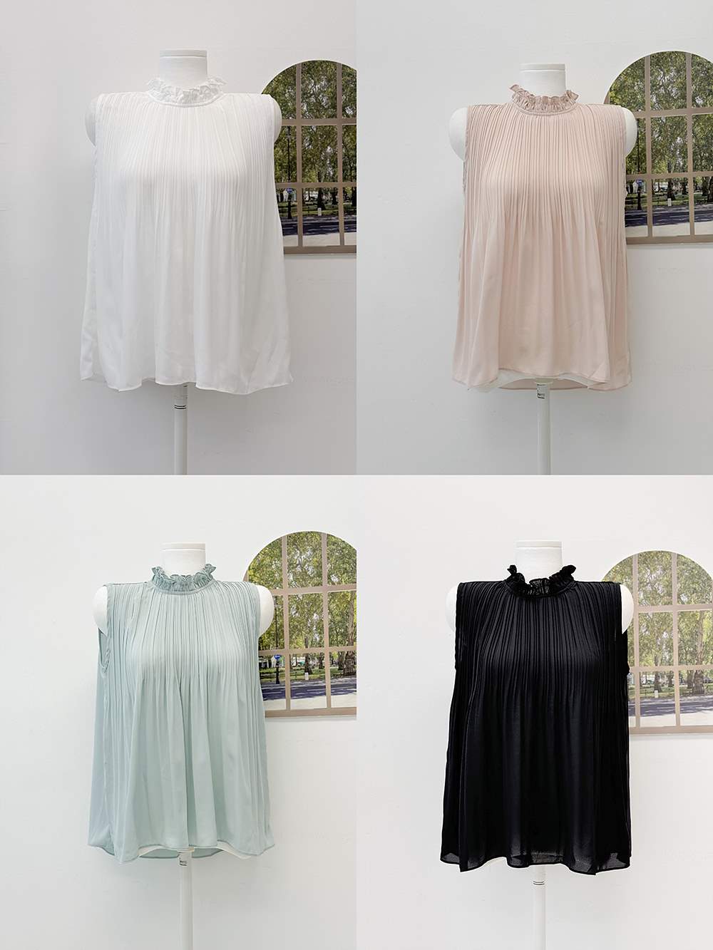 フリルネックノースリーブブラウス | 詳細画像13