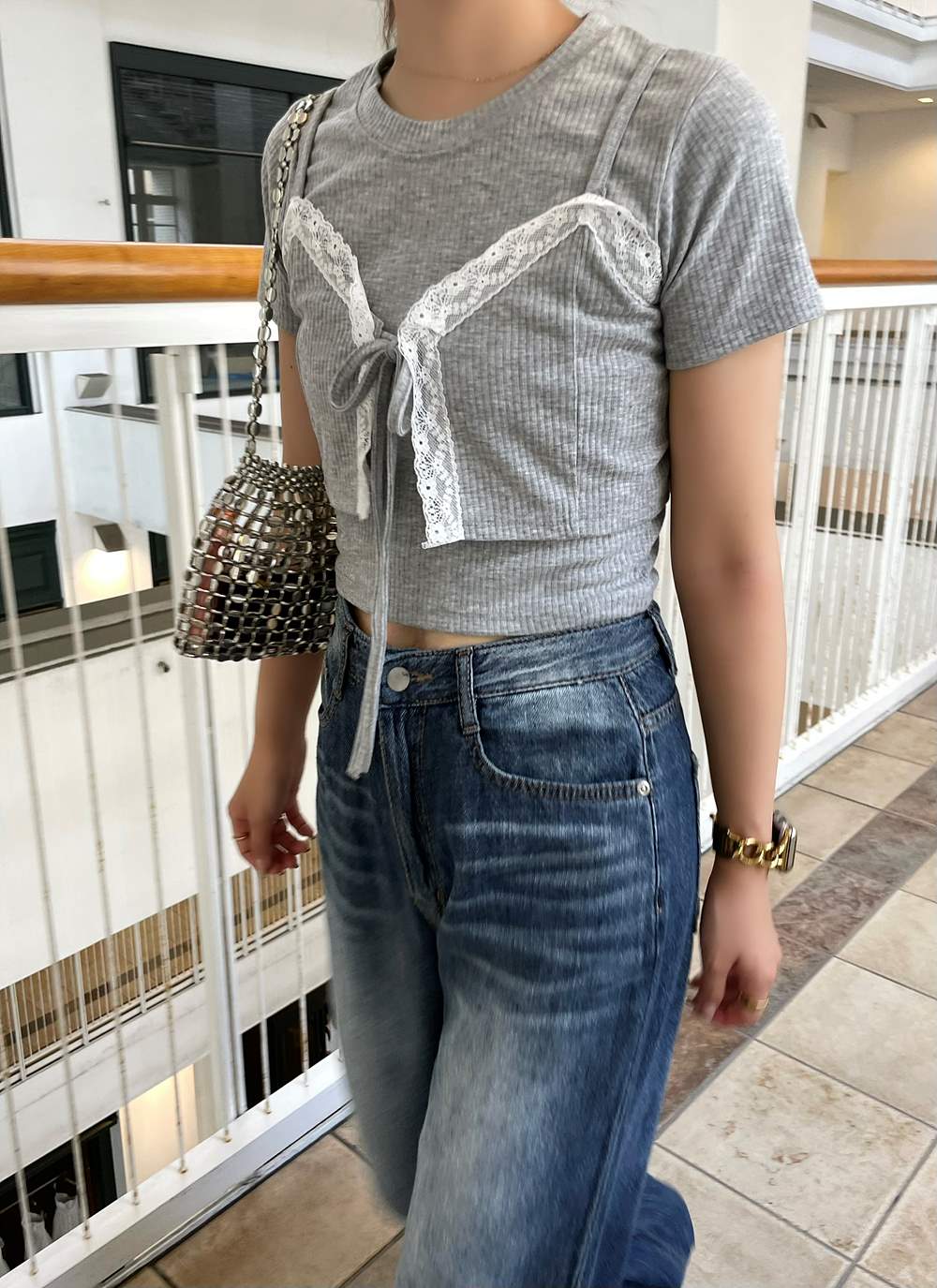 レースリボンビスチェ&半袖TシャツSET | 詳細画像10