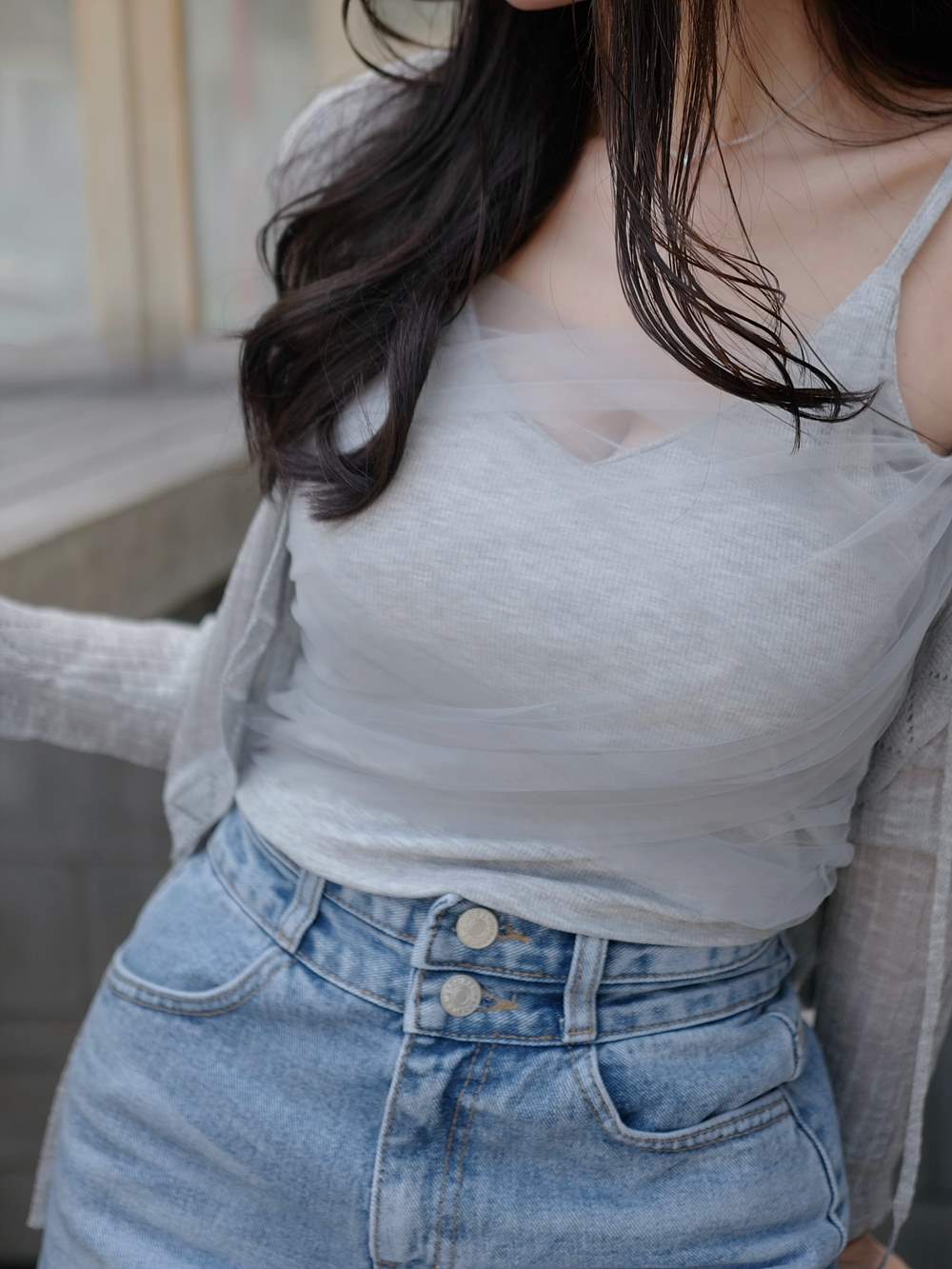 *再入荷*カップシフォンキャミソール&カーディガンSET | 詳細画像11