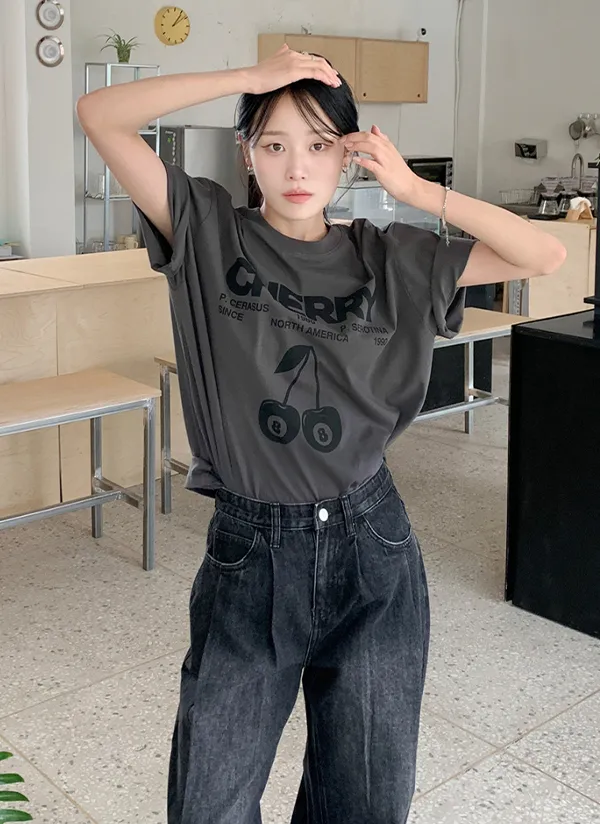 ナンバーチェリーボクシー半袖Tシャツ | 66girls | 詳細画像1