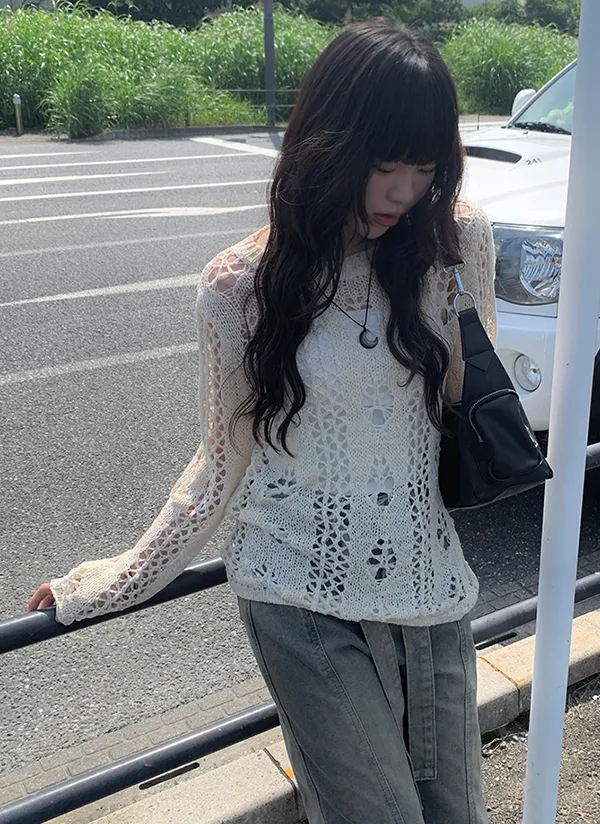 ルーズパンチングニット | anyonemore | 詳細画像1