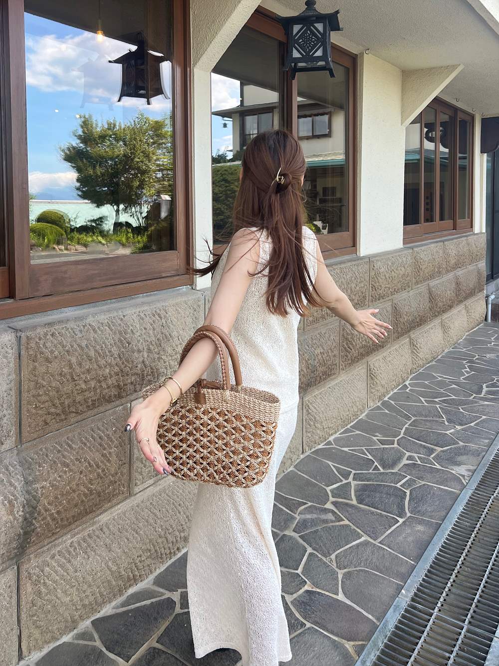 フロントリボンクロシェニットノースリーブ | 詳細画像11