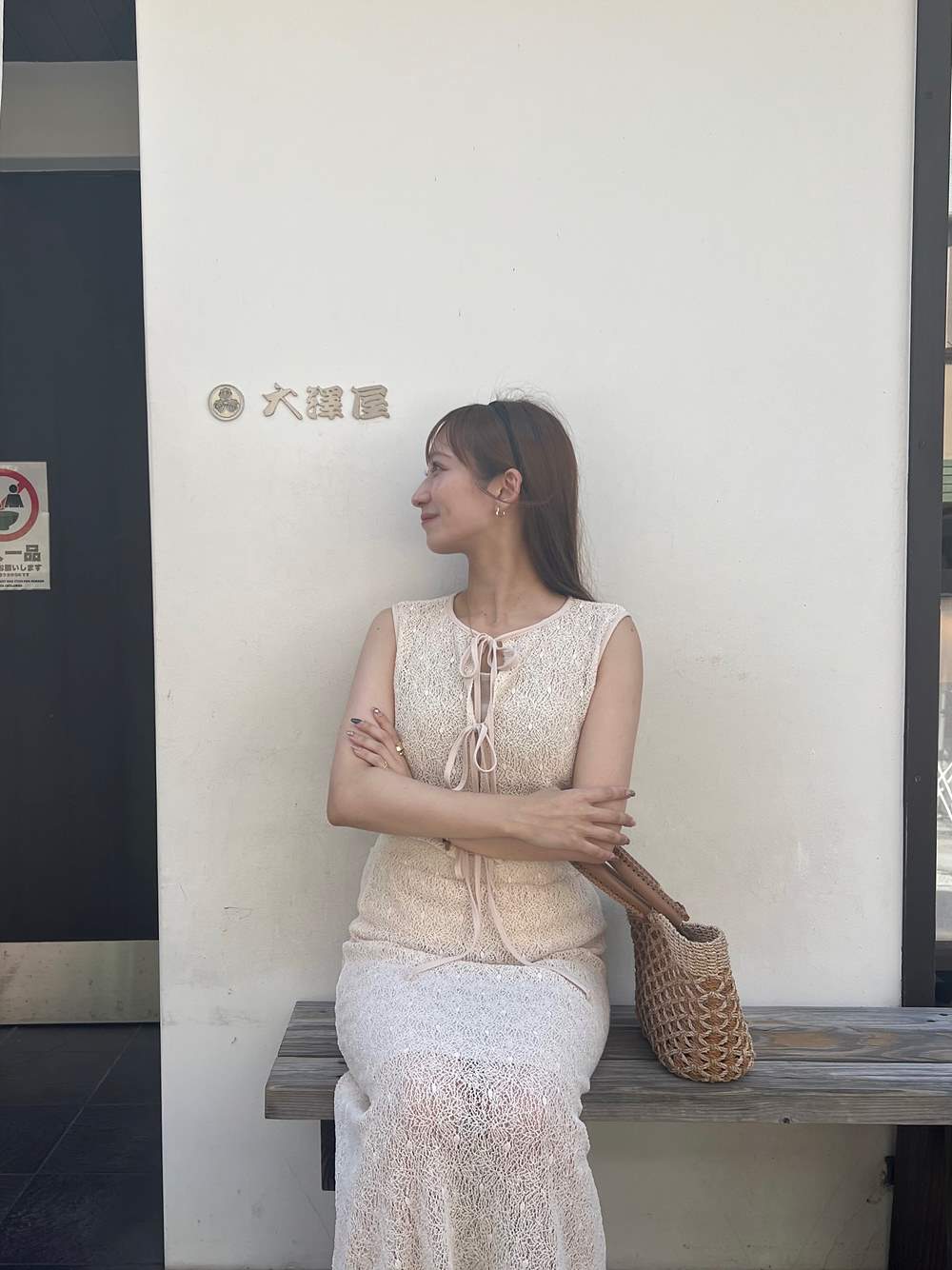 フロントリボンクロシェニットノースリーブ | 詳細画像15