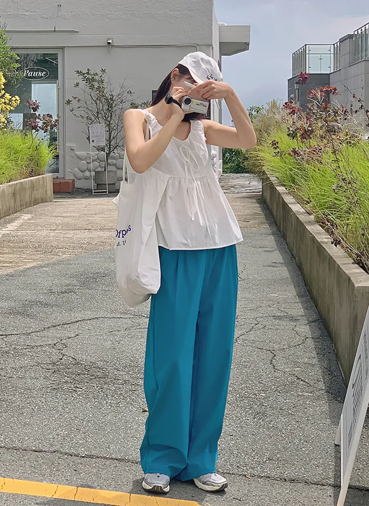 リネンブレンドイージーワイドパンツ | hotping | 詳細画像1