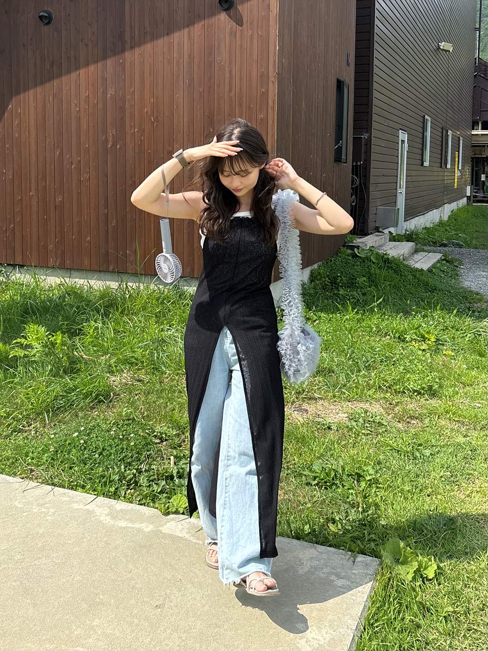 センタースリットロングキャミソール | 詳細画像26