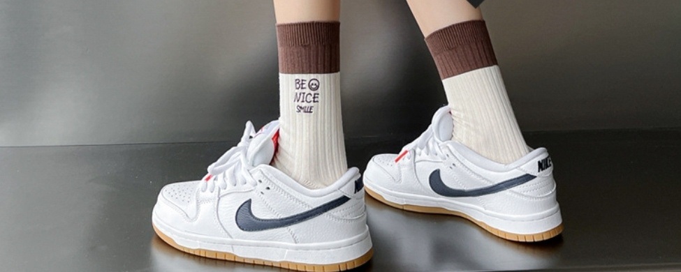 スマイル刺繍配色リブソックス | 詳細画像4