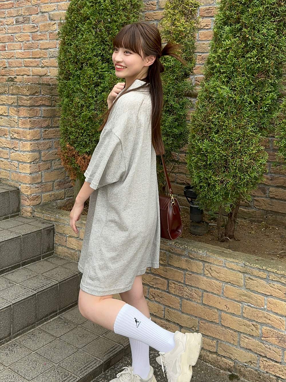 ハーフジップカラー半袖ミニワンピース | 詳細画像9