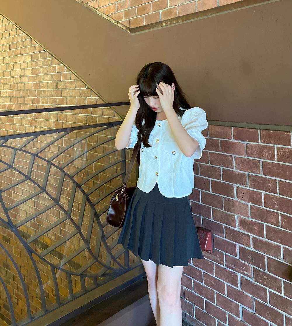 パンツ裏地プリーツミニスカート | 詳細画像8