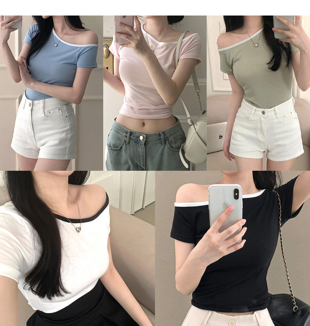 配色ワンショルTシャツ | 詳細画像13