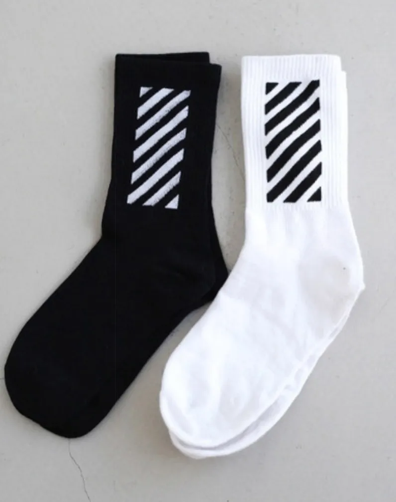 モノトーンスクエアストライプリブソックス | 詳細画像1