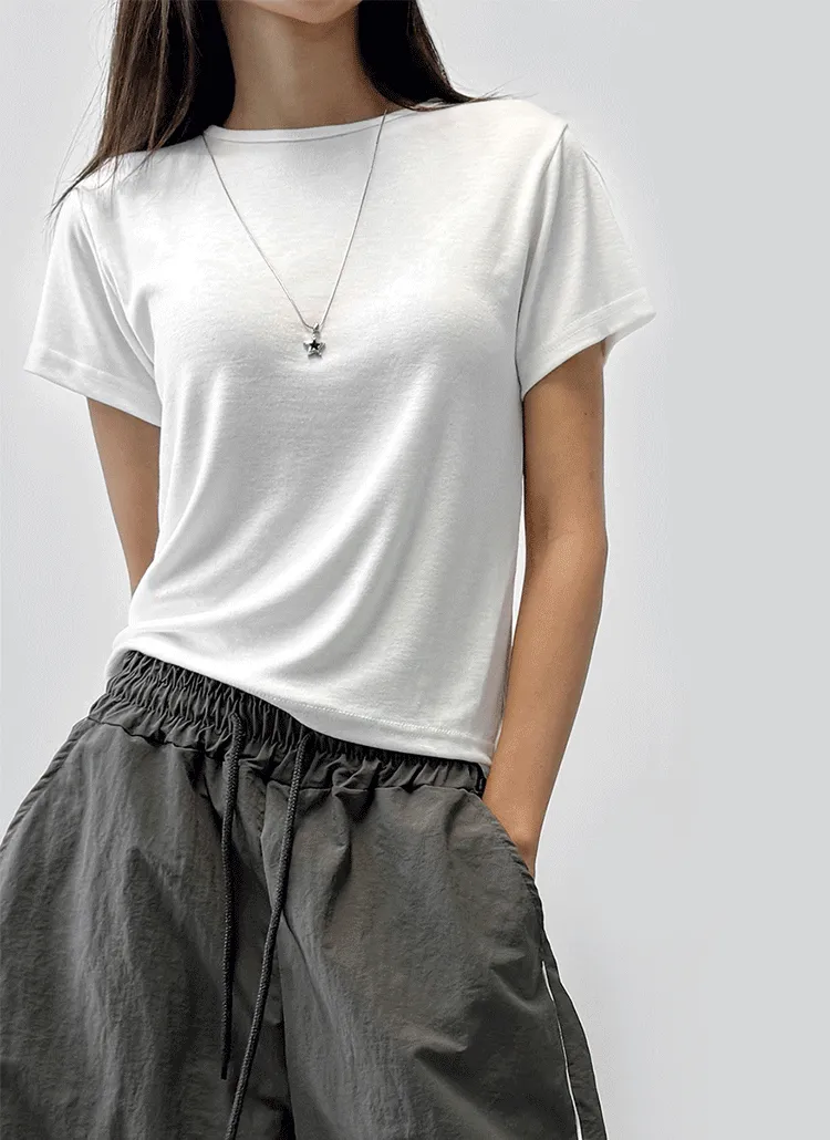 デイリーラウンドネック半袖Tシャツ | attem | 詳細画像1