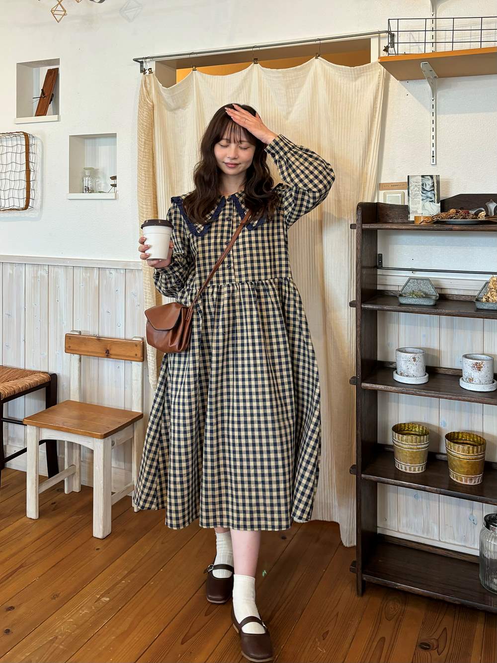 美品！familiar ギンガムチェック フリル袖ワンピース ギンガムフリルワンピース – BUNNY APARTMENT