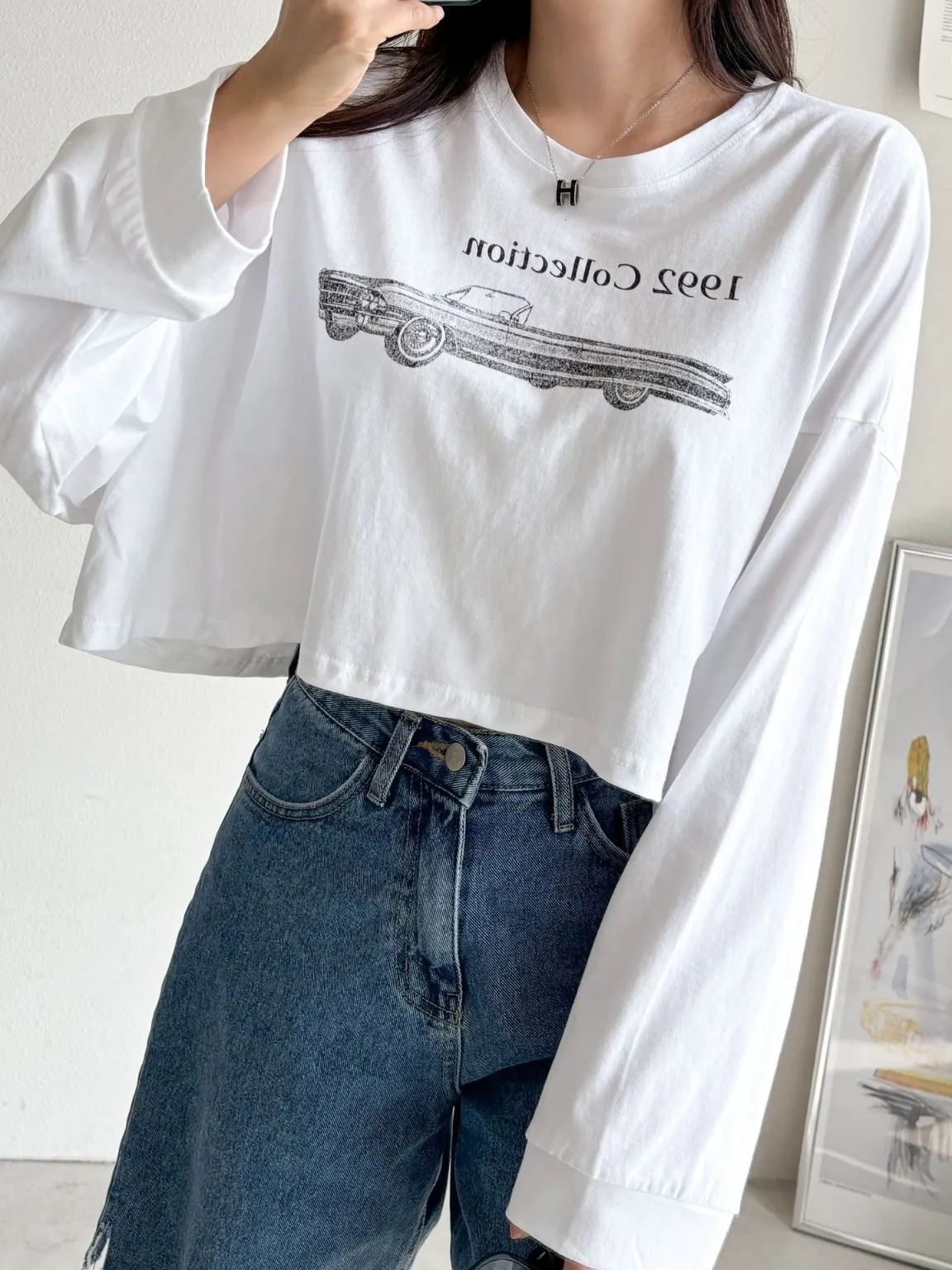 1992カープリントクロップドTシャツ | 詳細画像1