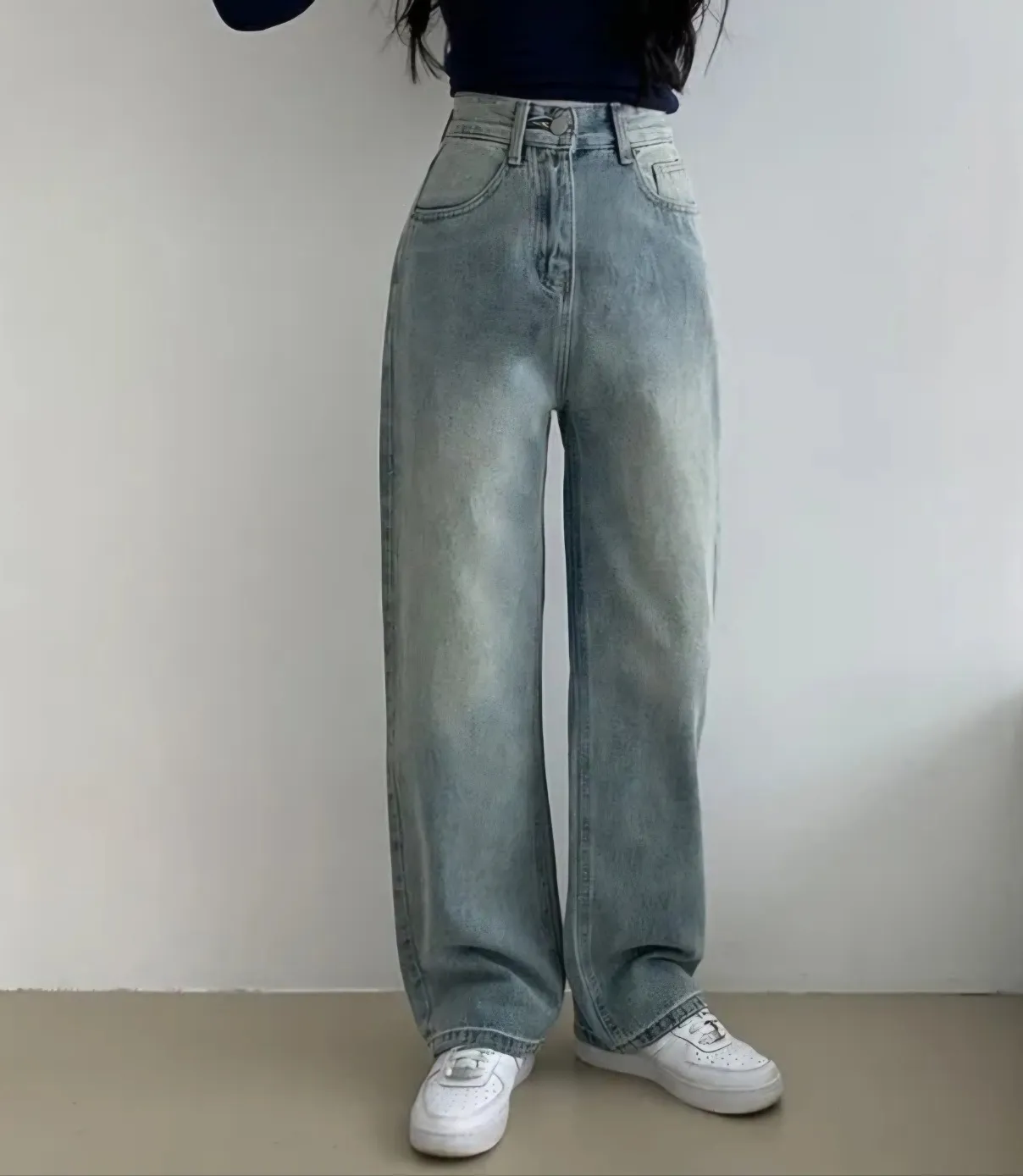 ハイウエストストレートデニムパンツ | 詳細画像1