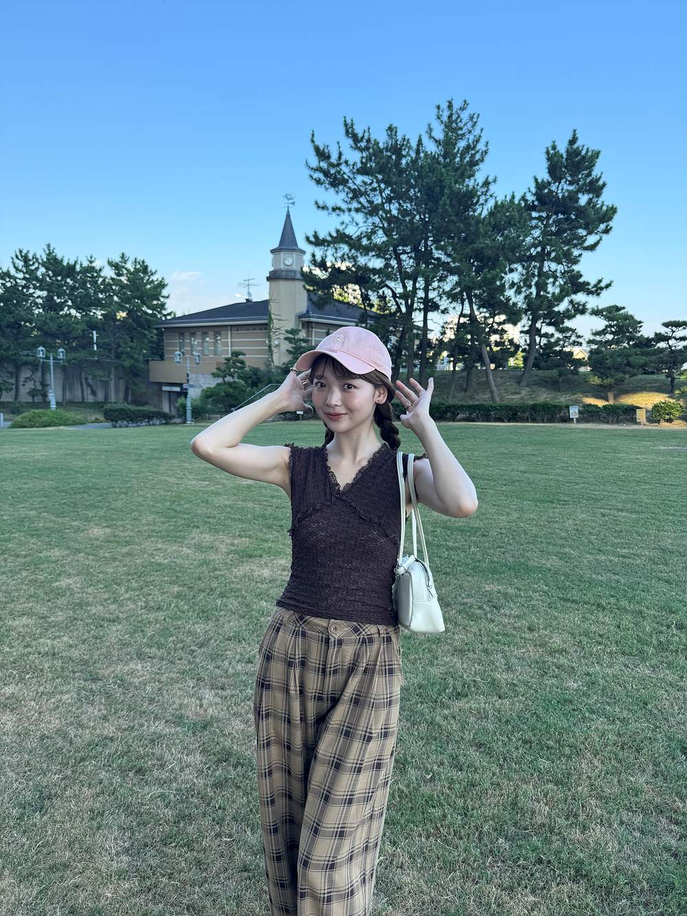 レースVネックキャップスリーブTシャツ | 詳細画像6