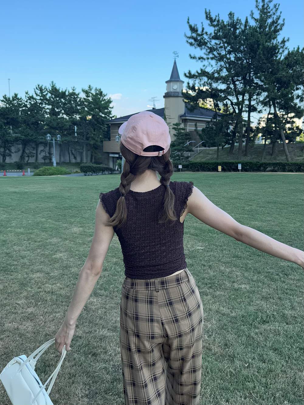 レースVネックキャップスリーブTシャツ | 詳細画像7