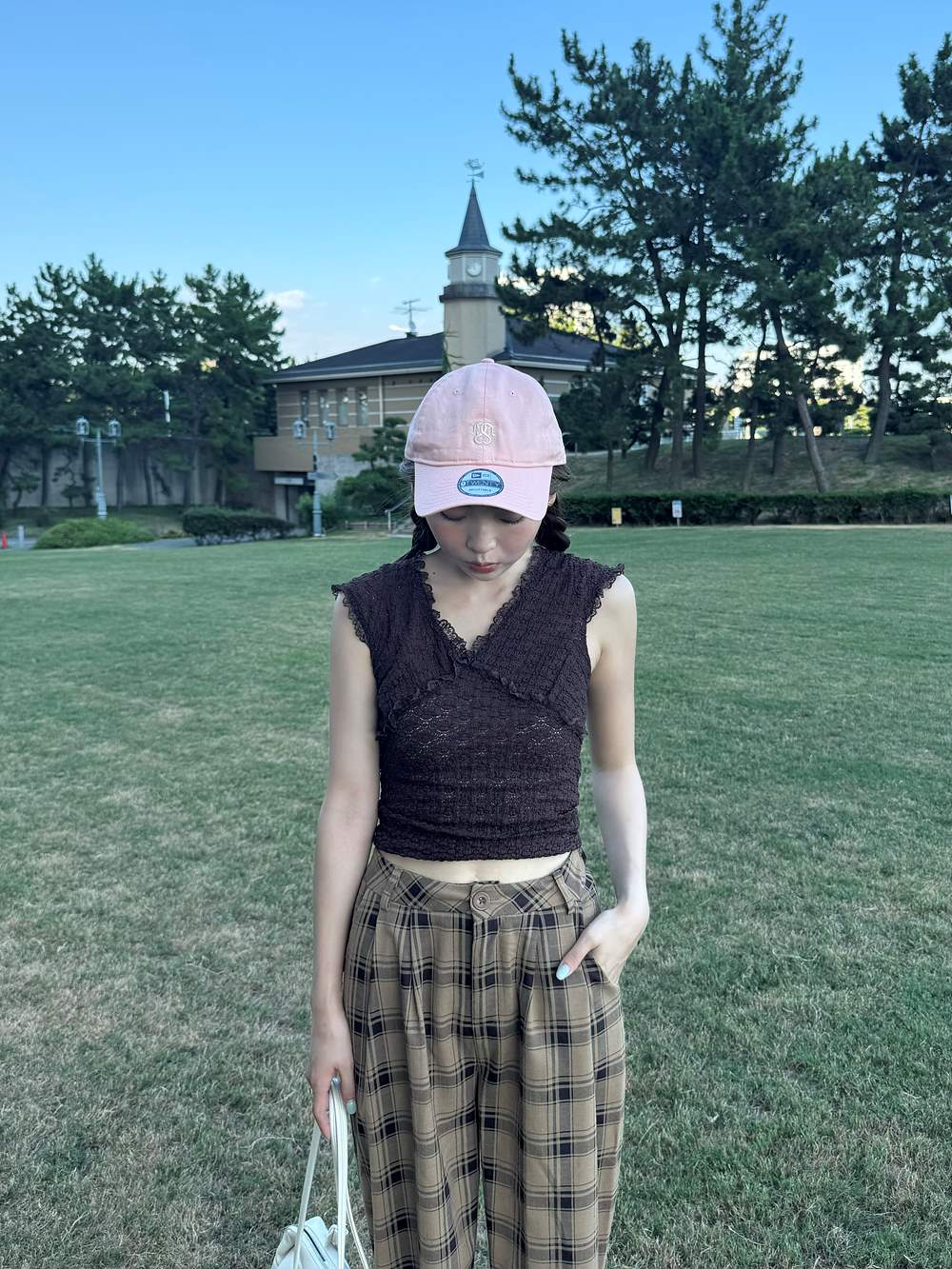 レースVネックキャップスリーブTシャツ | 詳細画像24