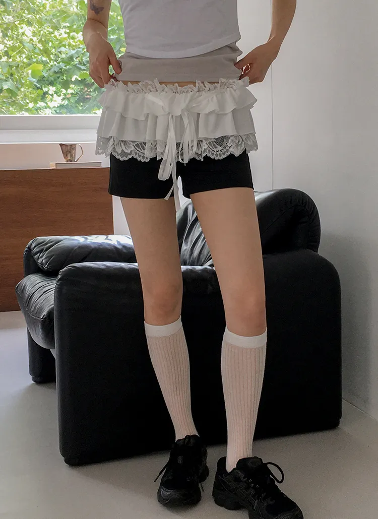 フリルレースレイヤードショートパンツ | WONDERWONDER | 詳細画像1