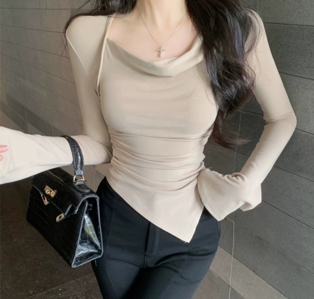 2WAYアンバランスベルスリーブTシャツ | 詳細画像10