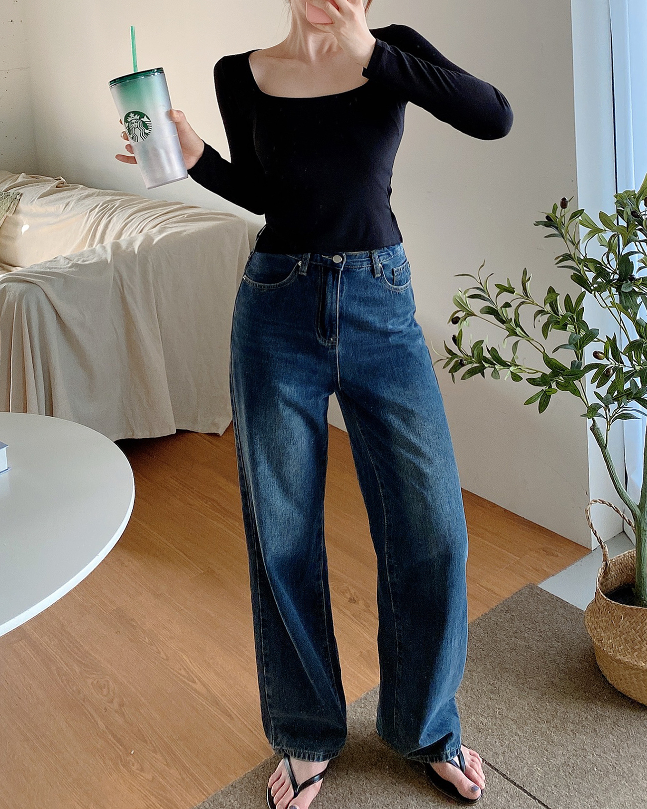 バックダブルリボンスクエアネックTシャツ | 詳細画像7