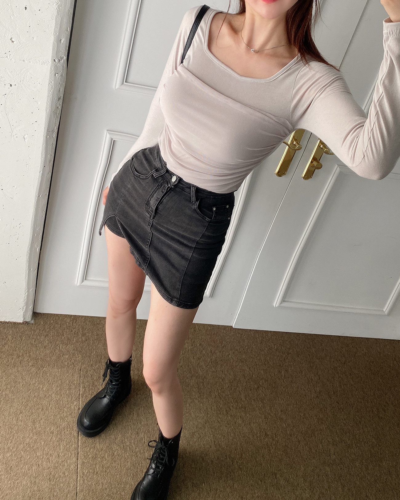 ビスチェレイヤード風スクエアネックTシャツ | 詳細画像4