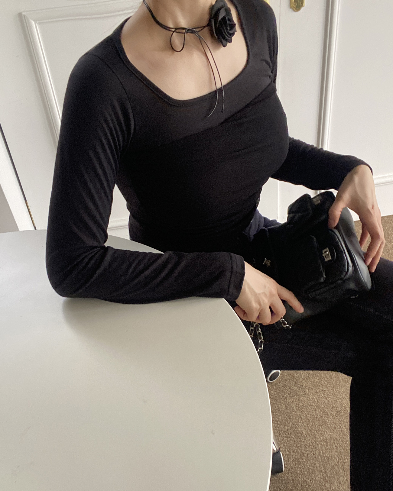 ビスチェレイヤード風スクエアネックTシャツ | 詳細画像6