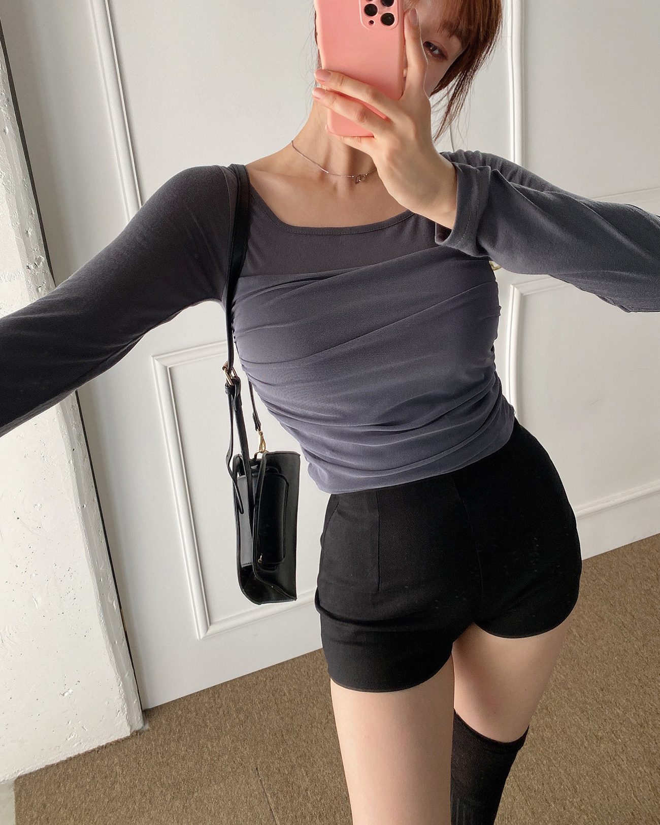 ビスチェレイヤード風スクエアネックTシャツ | 詳細画像12