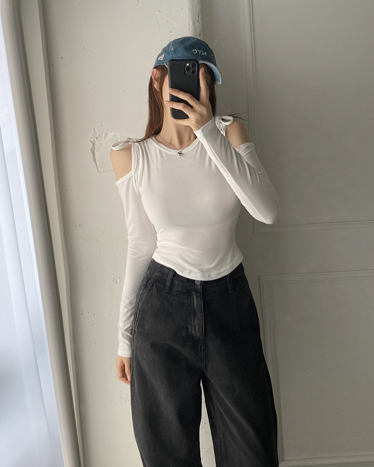 シャーリングオープンショルダーTシャツ | 詳細画像10