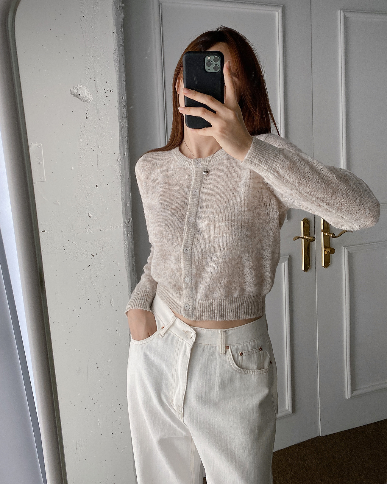 モヘア混クロップドニットカーディガン | 詳細画像4