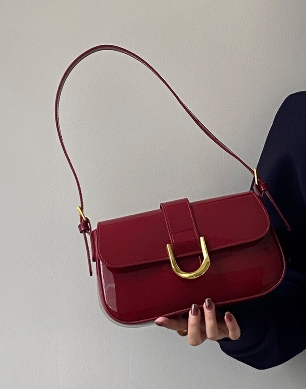 2WAYエナメル調ゴールドバックルバック | 詳細画像10