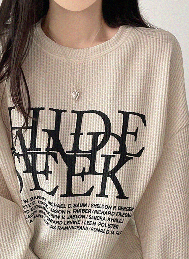 HIDEワッフルスウェット | レディースファッション通販 - DHOLIC