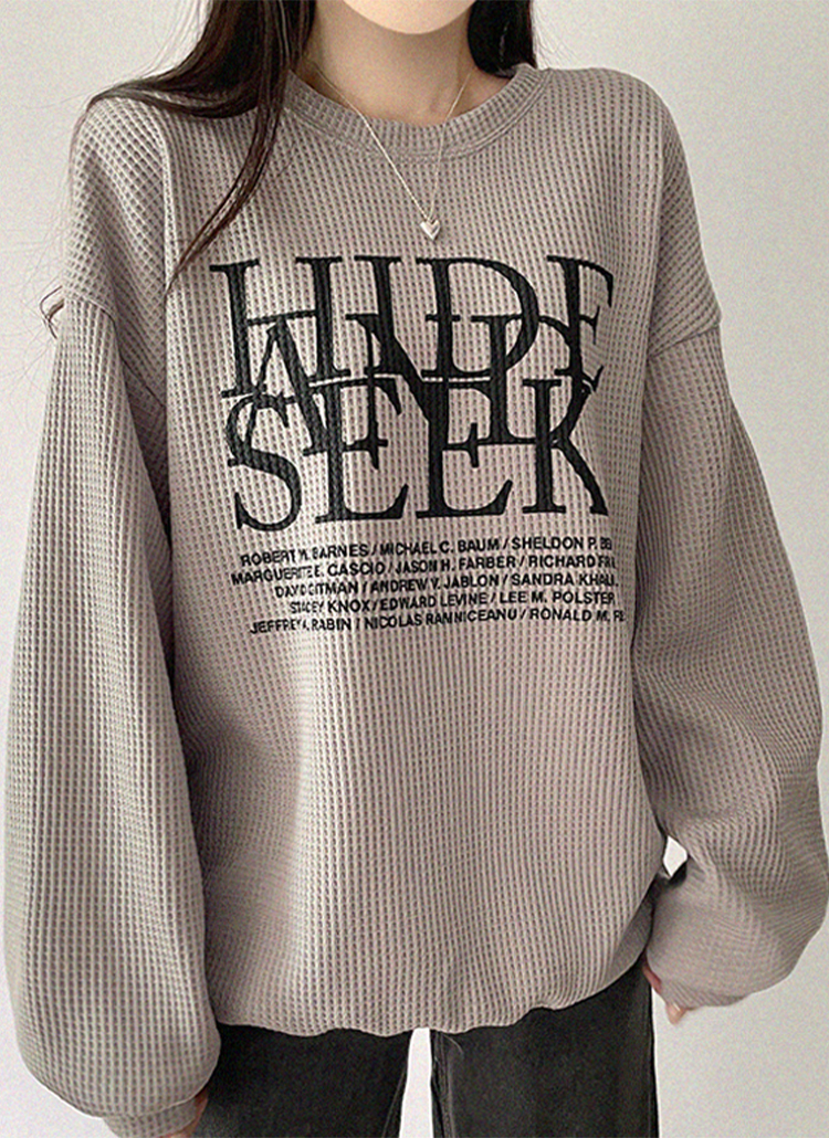 HIDEワッフルスウェット | レディースファッション通販 - DHOLIC