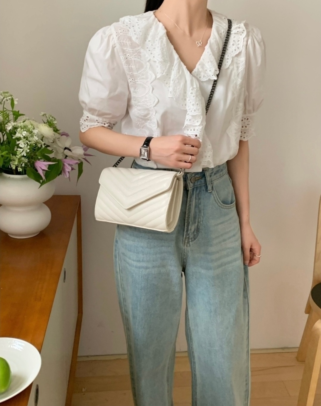 フラップステッチチェーンショルダーバッグ | 詳細画像6