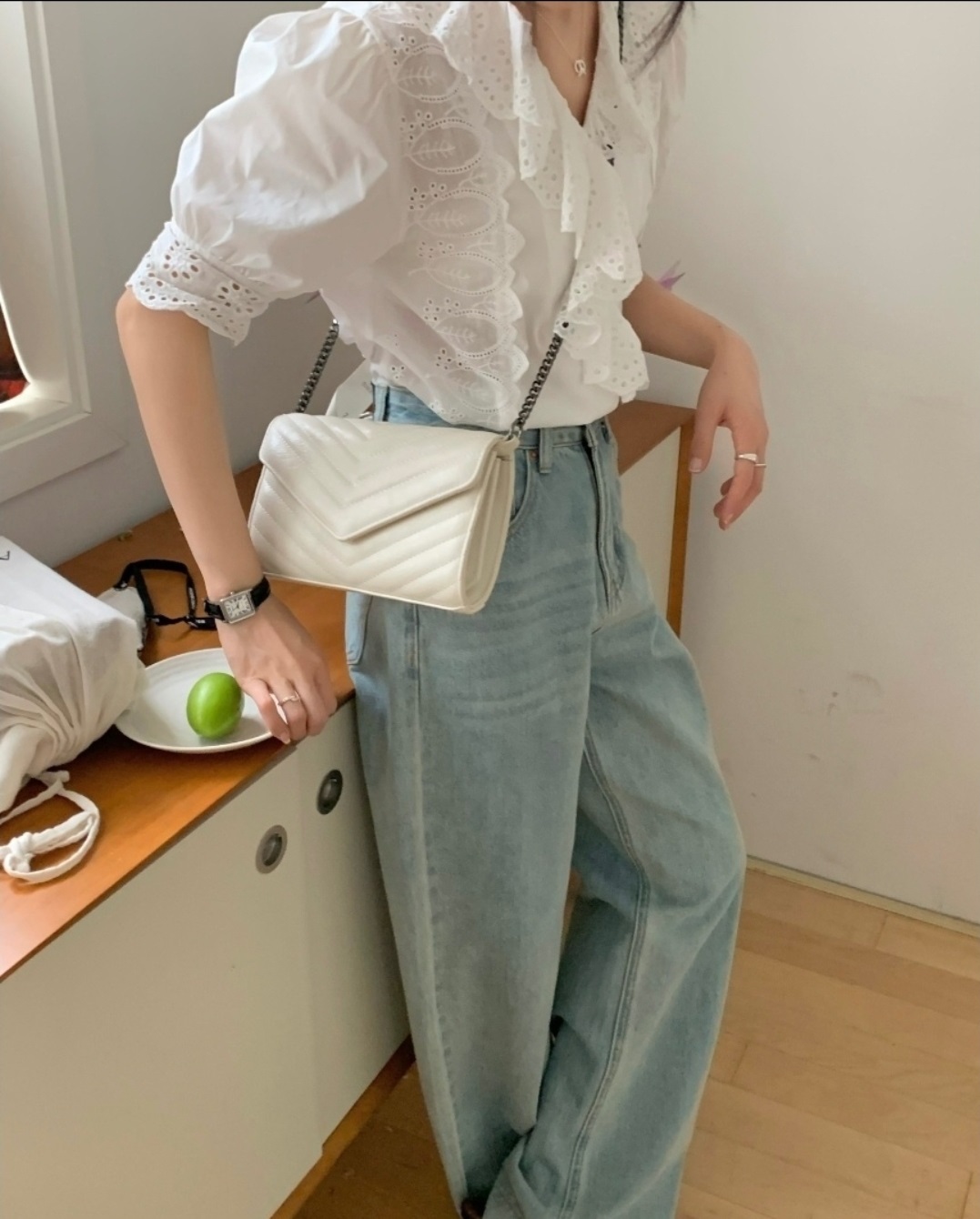 フラップステッチチェーンショルダーバッグ | 詳細画像7