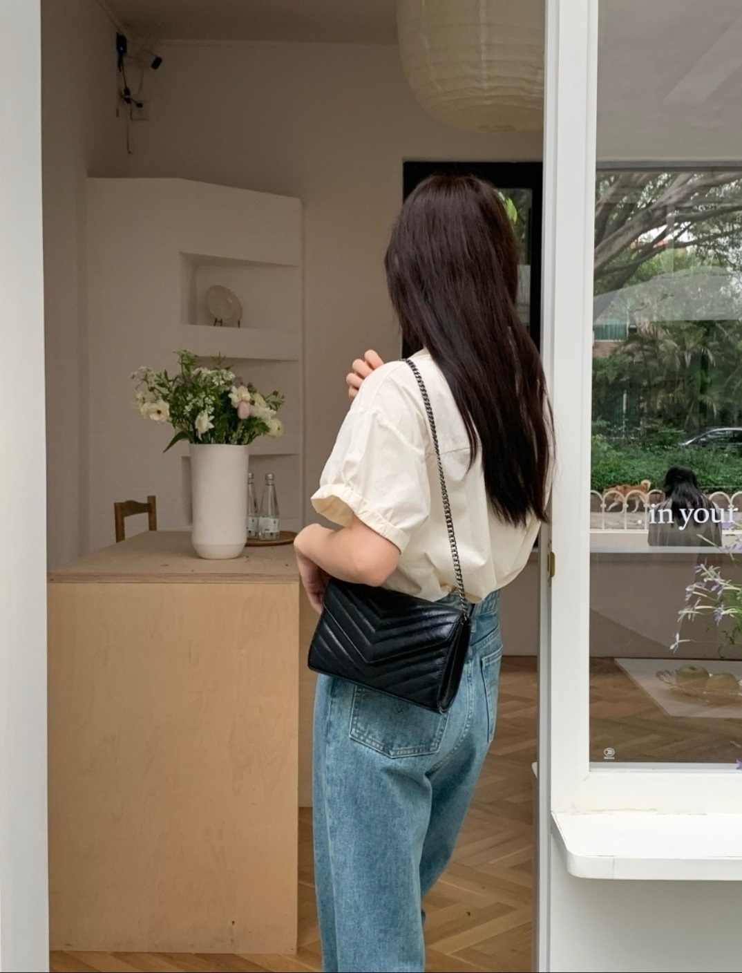 フラップステッチチェーンショルダーバッグ | 詳細画像3