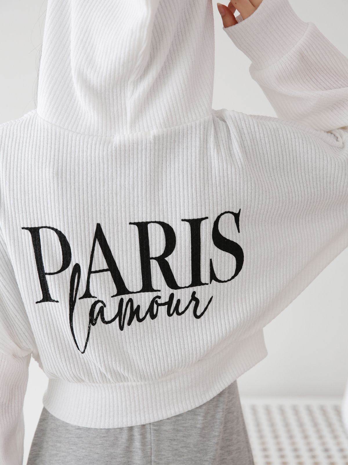 PARISジップパーカー&Uネック半袖ワンピースSET | 詳細画像16