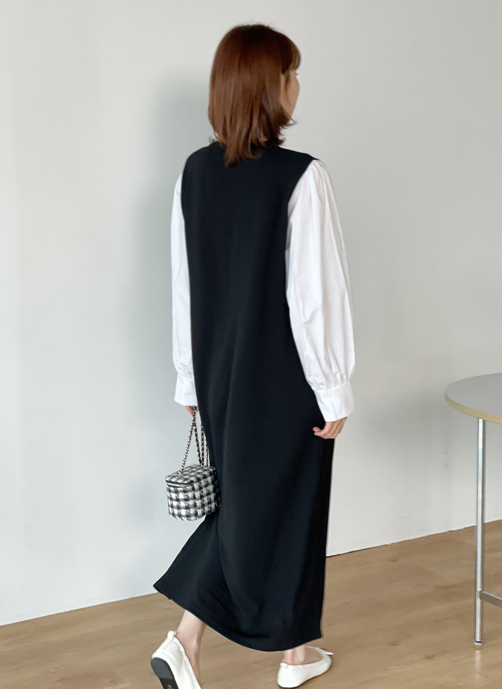 配色スリーブドッキングワンピース | 詳細画像5