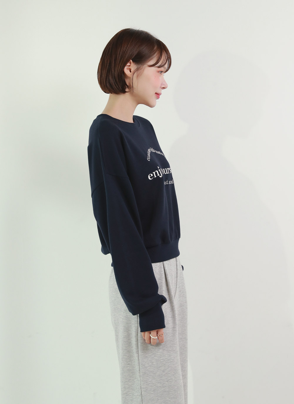 enjoy配色レタリングスウェット | 詳細画像5