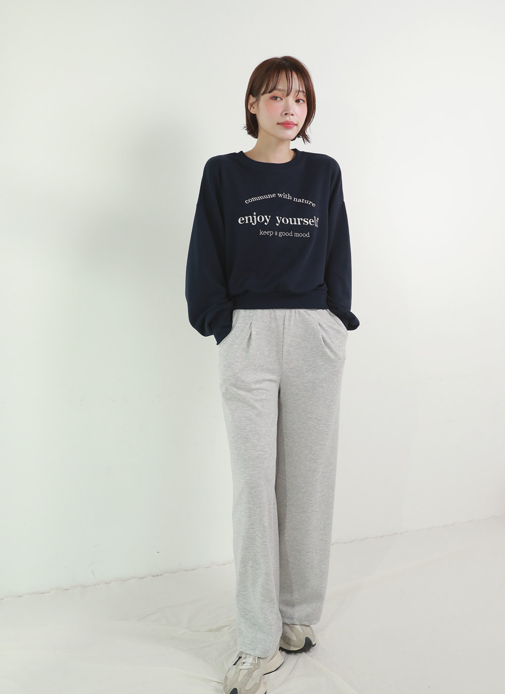 enjoy配色レタリングスウェット | 詳細画像8